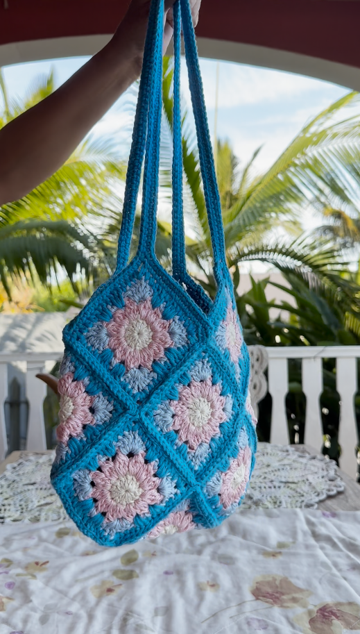 Bleu Rétro – Sac Granny