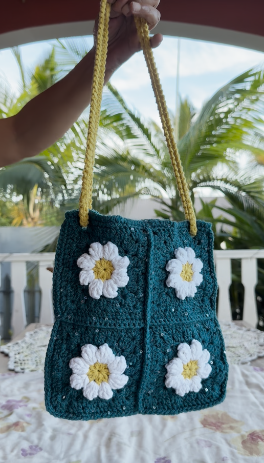 Sac Crochet Floral -🌼 Jardin Calme