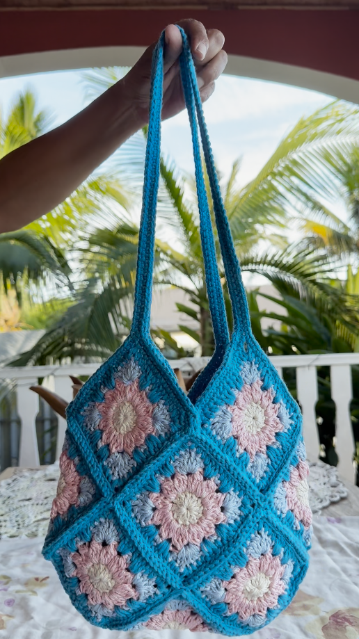 Bleu Rétro – Sac Granny