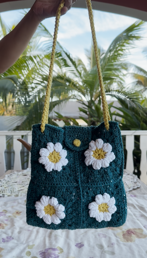 Sac Crochet Floral -🌼 Jardin Calme